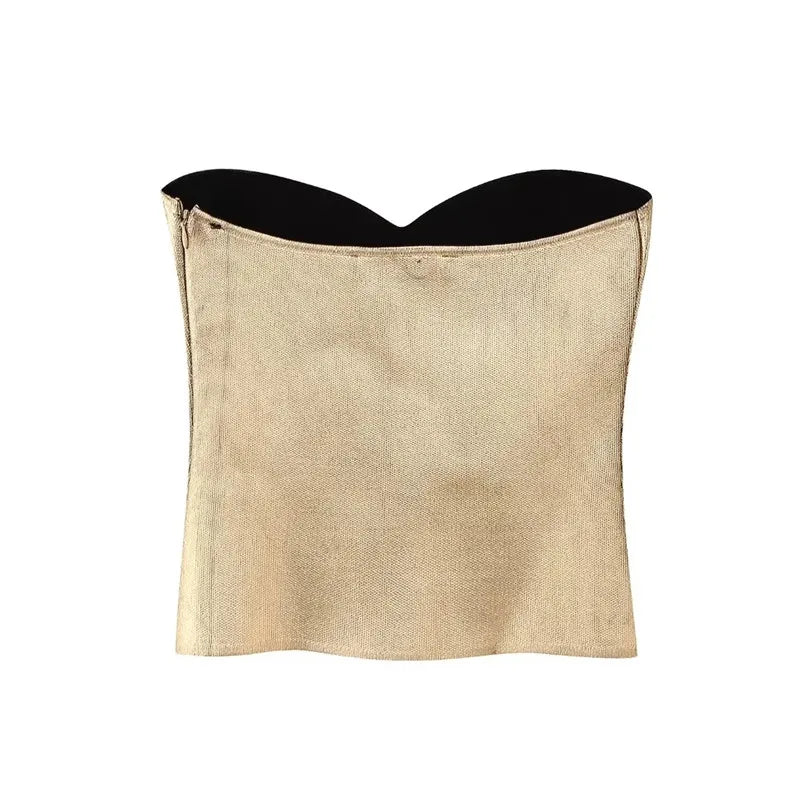 Levoire | Bandage Metallic Shine Tricot Corset Top