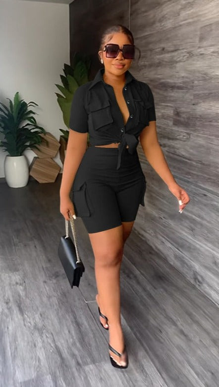 Levoire | Cargo Stilted Courte Manche Crop & Shorts