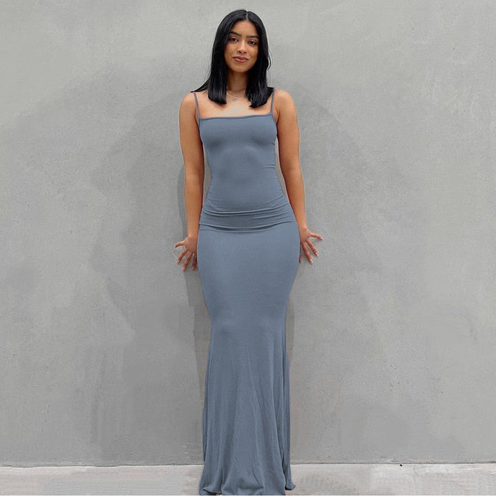 Levoire | Élégante Robe De Soirée Bodycon Confortable Gris-bleu