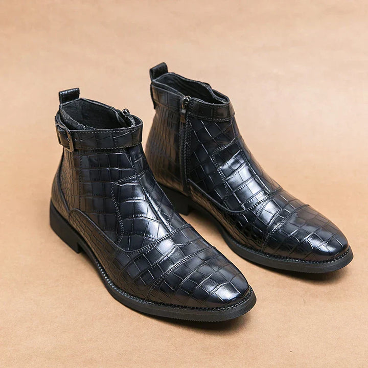 Levoire | Bottes En Cuir Avec Boucle Décorative Musta