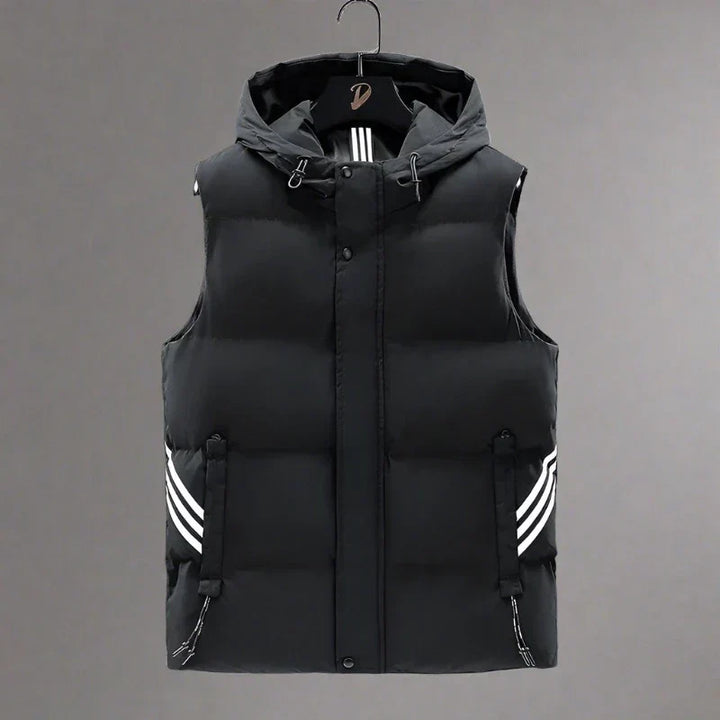 Levoire | Veste De Sport Pour Hommes Matelassée Avec Capuche Noir