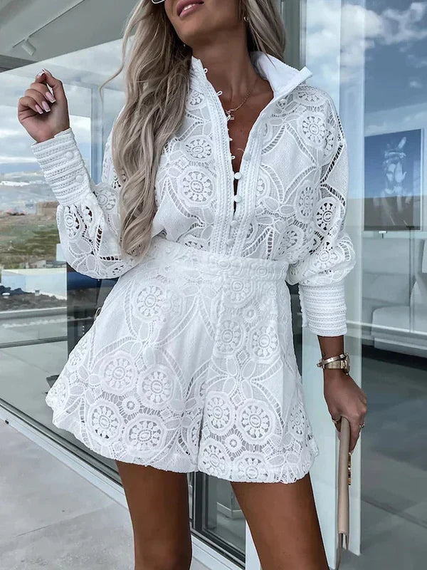 Levoire | Ensemble En Dentelle D'Été D'Ibiza Blanc