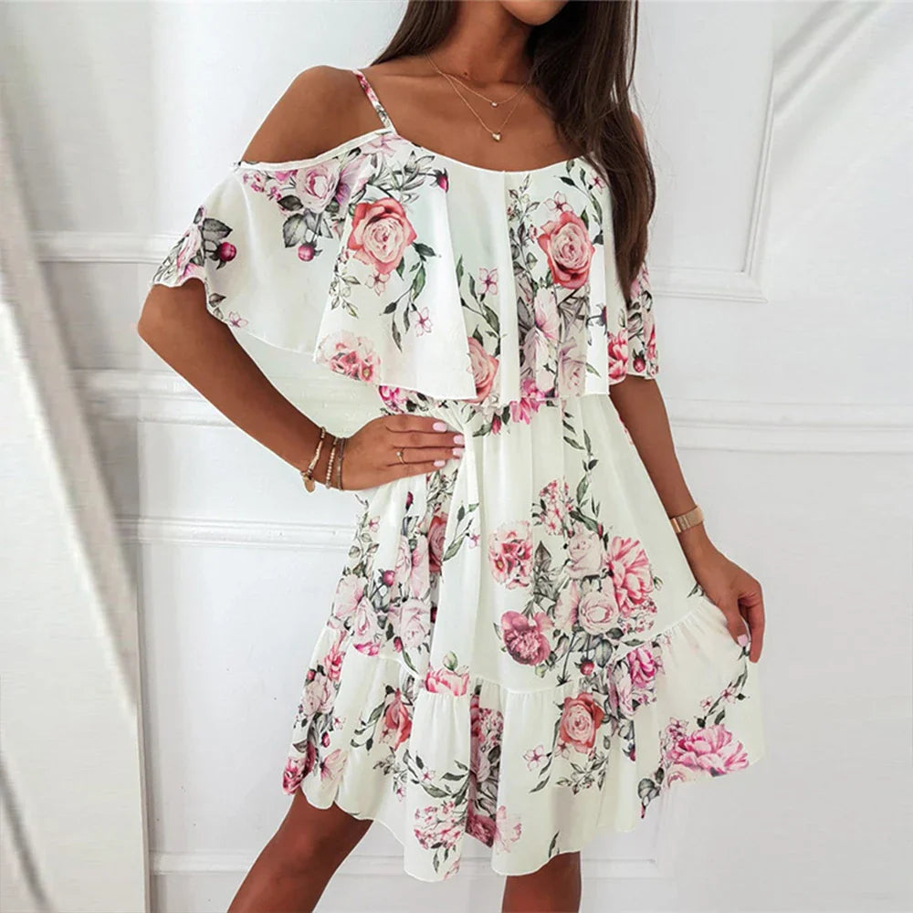 Levoire | Robe En Chiffon Fleurs ivoire