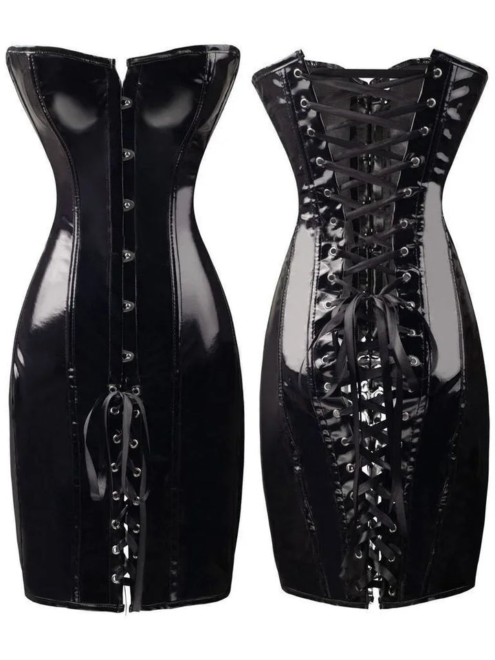 Levoire | Robe Sans Bretelles En Latex Noir