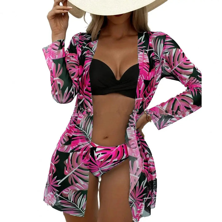 Levoire | Bikini À Imprimé Floral Rose Rouge