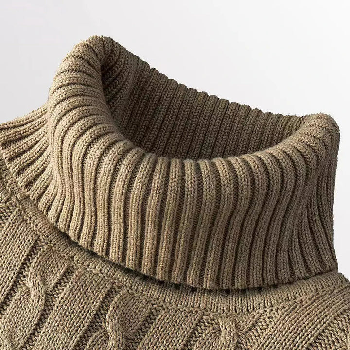 Levoire | Pull Col Roulé En Laine Pour Homme Beige