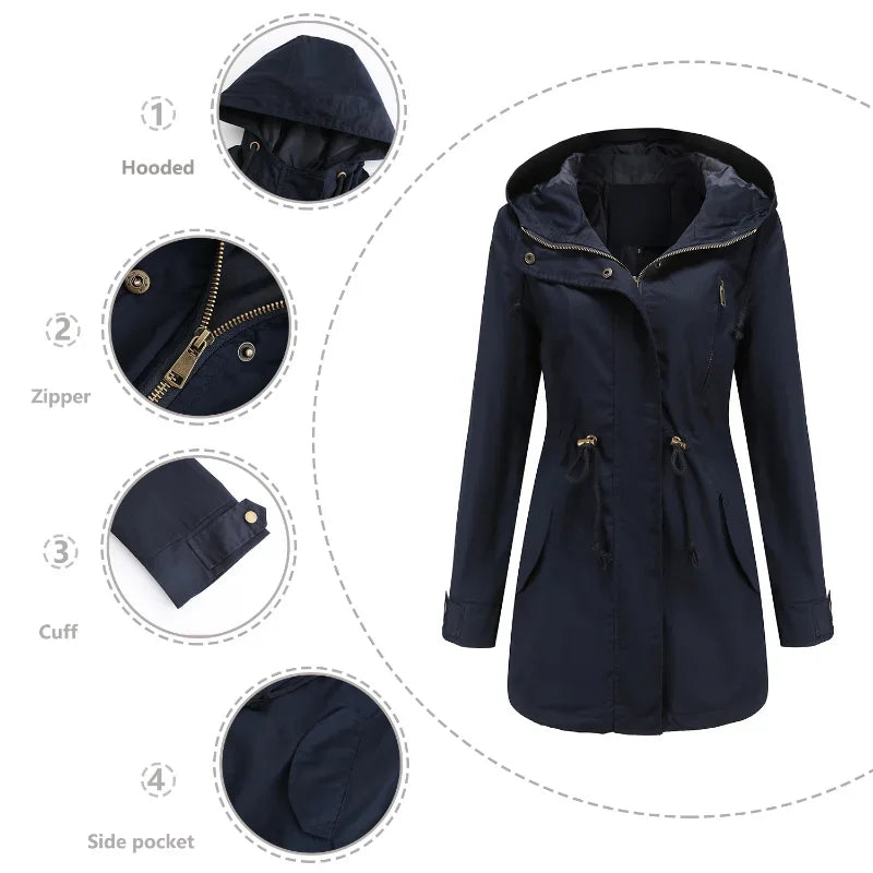 Levoire | Veste coupe-vent unie pour l'automne