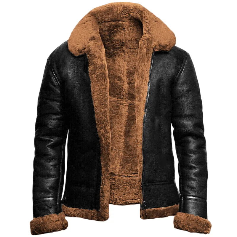 Levoire | Veste D’Hiver En Cuir Élégante Brun