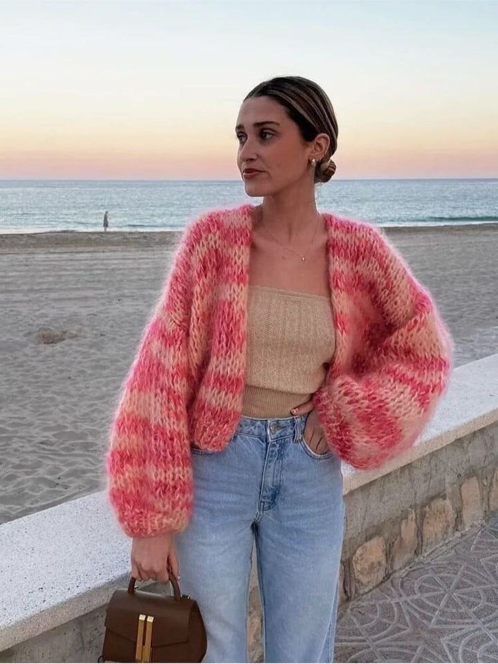 Levoire | Pull Rayé Avec Design Ouvert Rosa