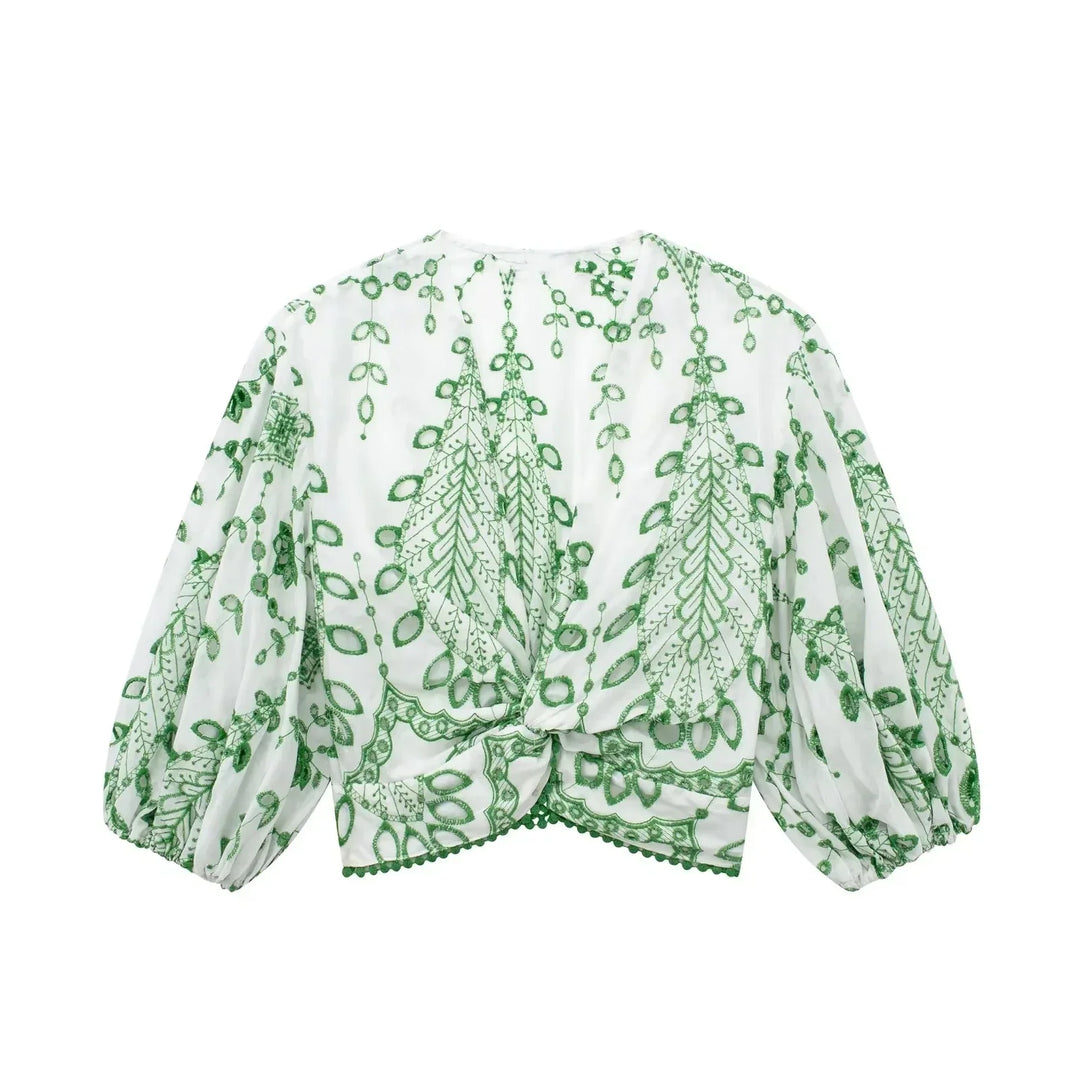 Levoire | Nouvelle Mode Broderie À Deux-Pièces Ensemble Femme Tenue Haut