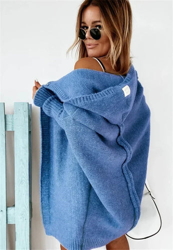 Levoire | Gilet Tricoté Super Doux Avec Poches Et Capuche Pour Femmes