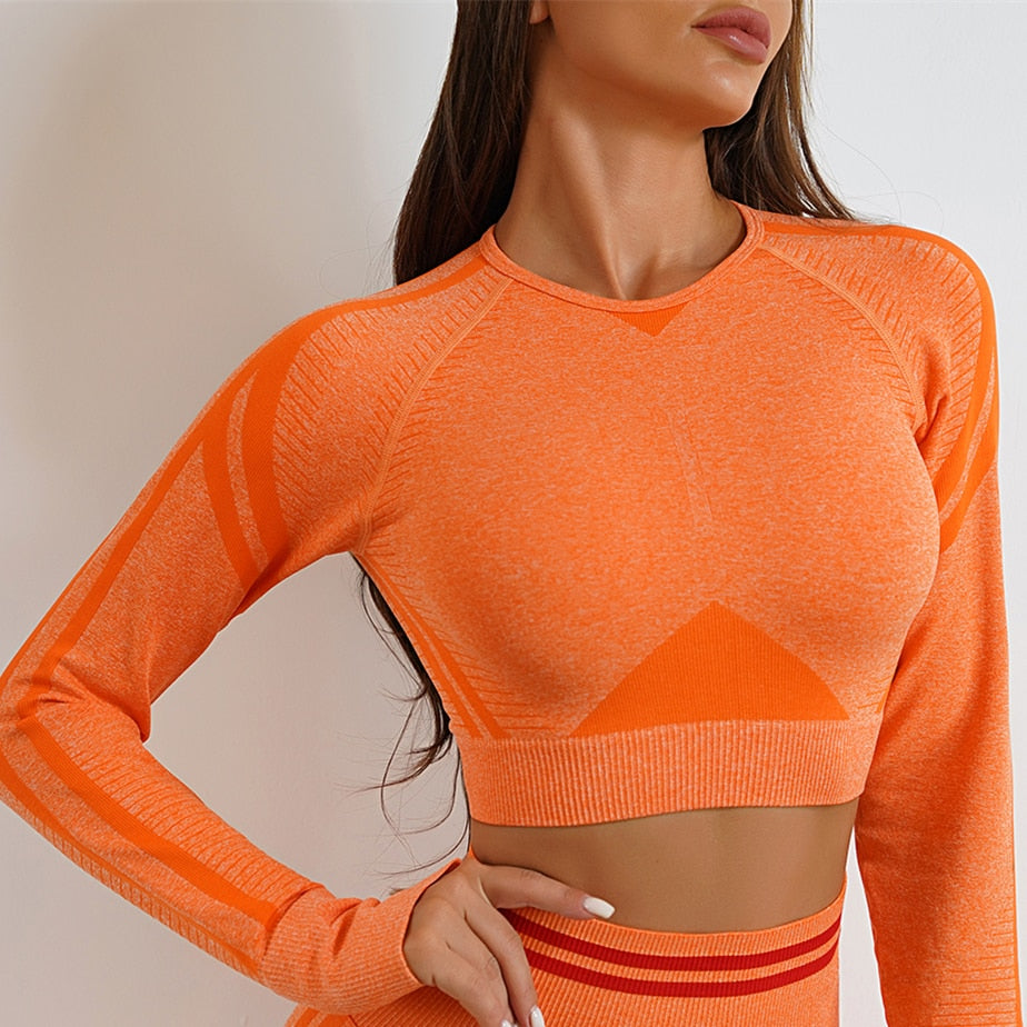 Levoire | Haut Vêtements De Sport À Manches Longues Orange