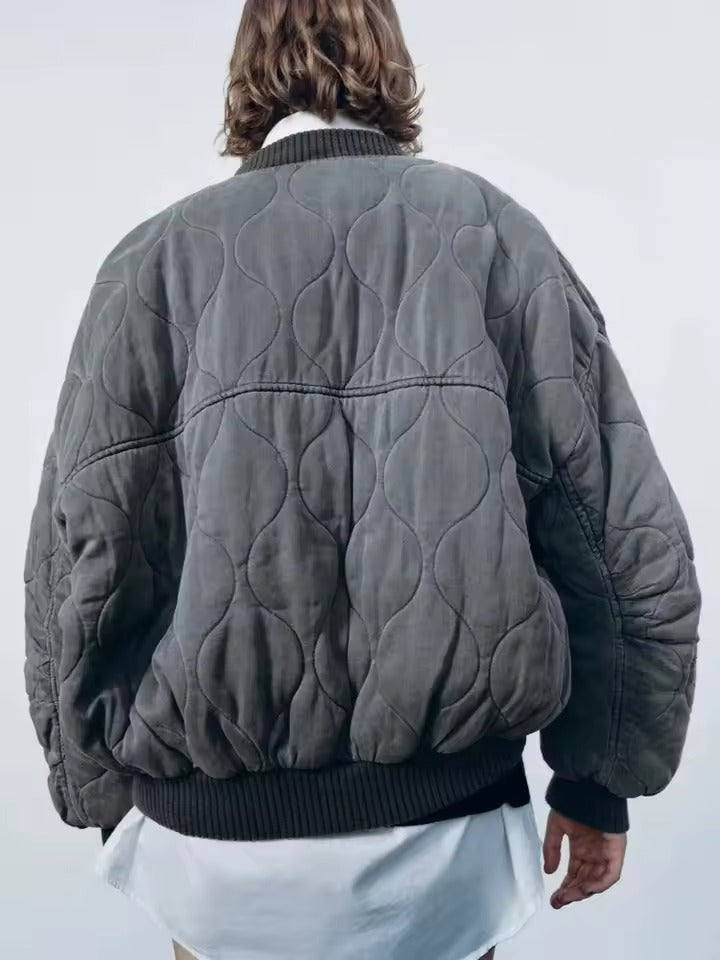 Levoire | Grande Taille Veste Bombardier Avec Design Doublé Pour Femmes
