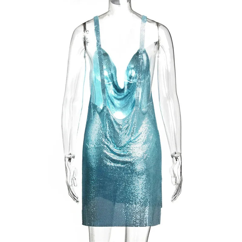 Levoire | Chaîne Métallique Halterneck Mini Robe Sans Métal