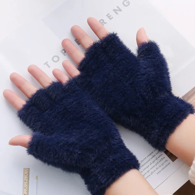Levoire | Gants Chauds Sans Doigts Pour Femmes En Fourrure Une taille