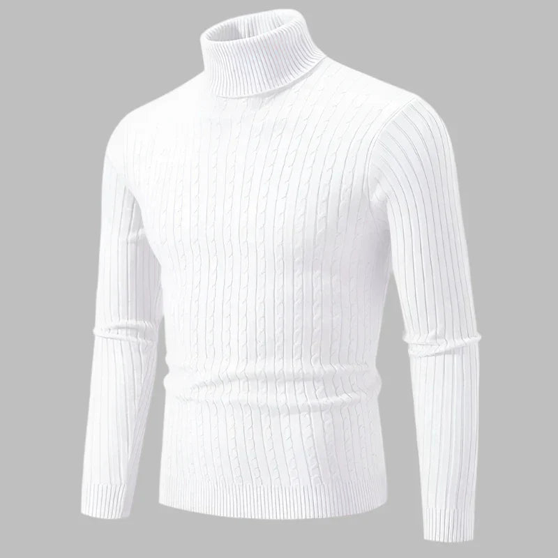 Levoire | Pull En Tricot Pour Homme À Motif Torsadé Blanc