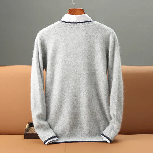 Levoire | Pull Classique Pour Homme En Laine Avec Col En V