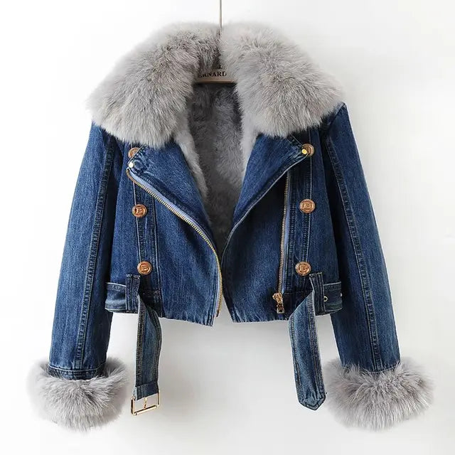 Levoire | Veste En Denim Chaude Bleu foncé