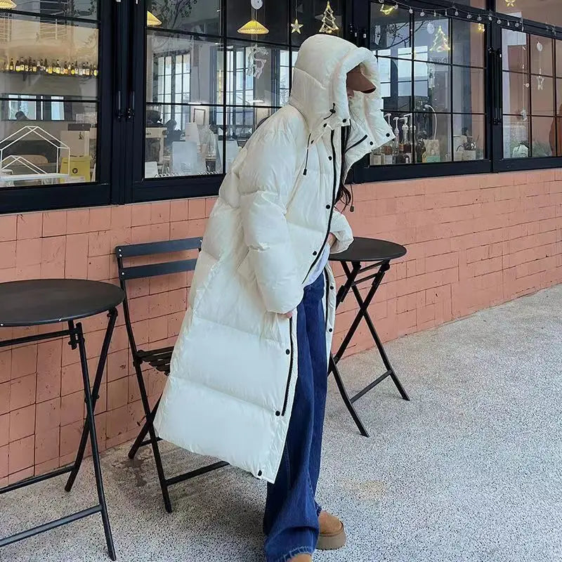 Levoire | Long Stylish Down Jacket T-With Hood