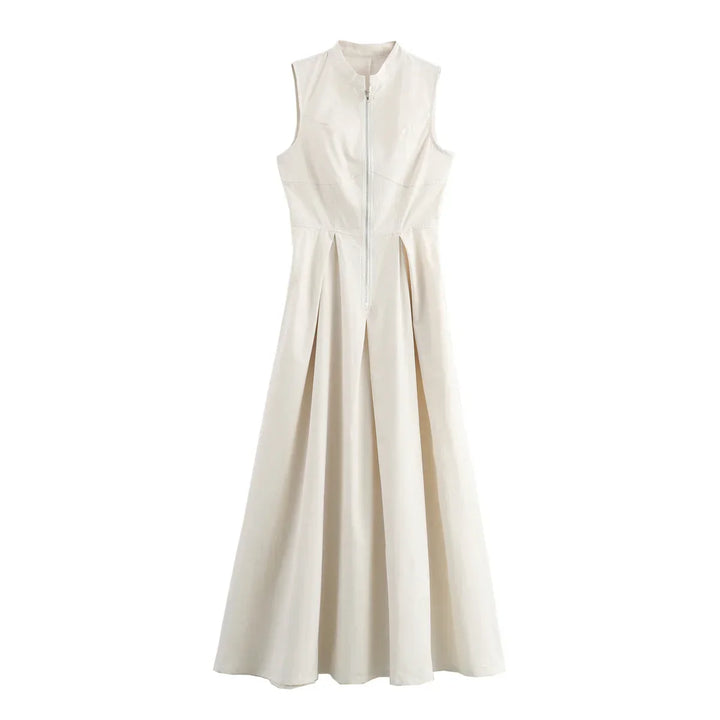 Levoire | Robe Longue Élégante Plissée Sans Manches