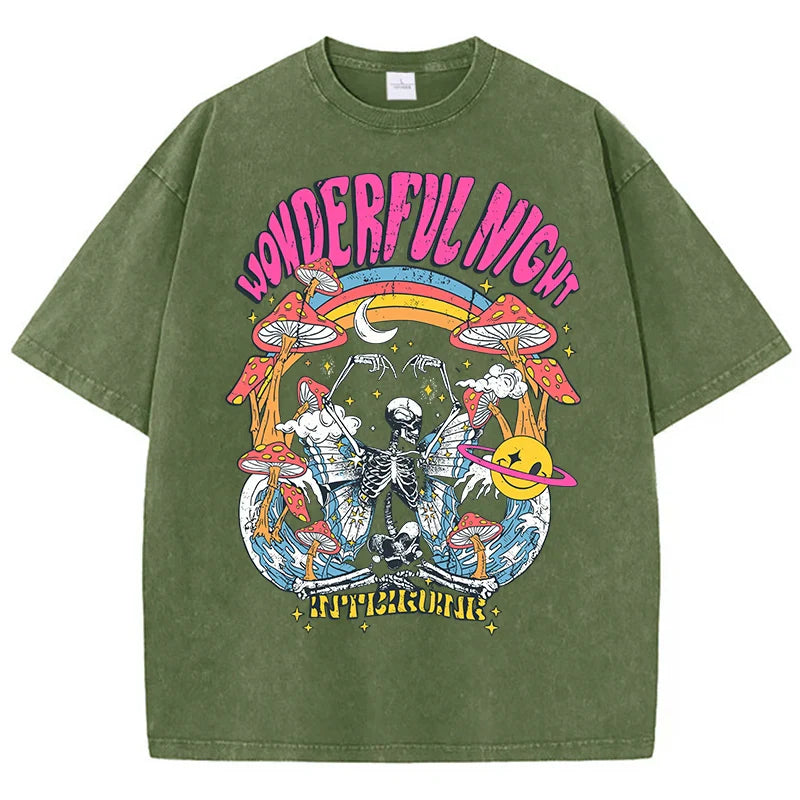 Levoire | T-Shirt En Coton Avec Impression Vert foncé