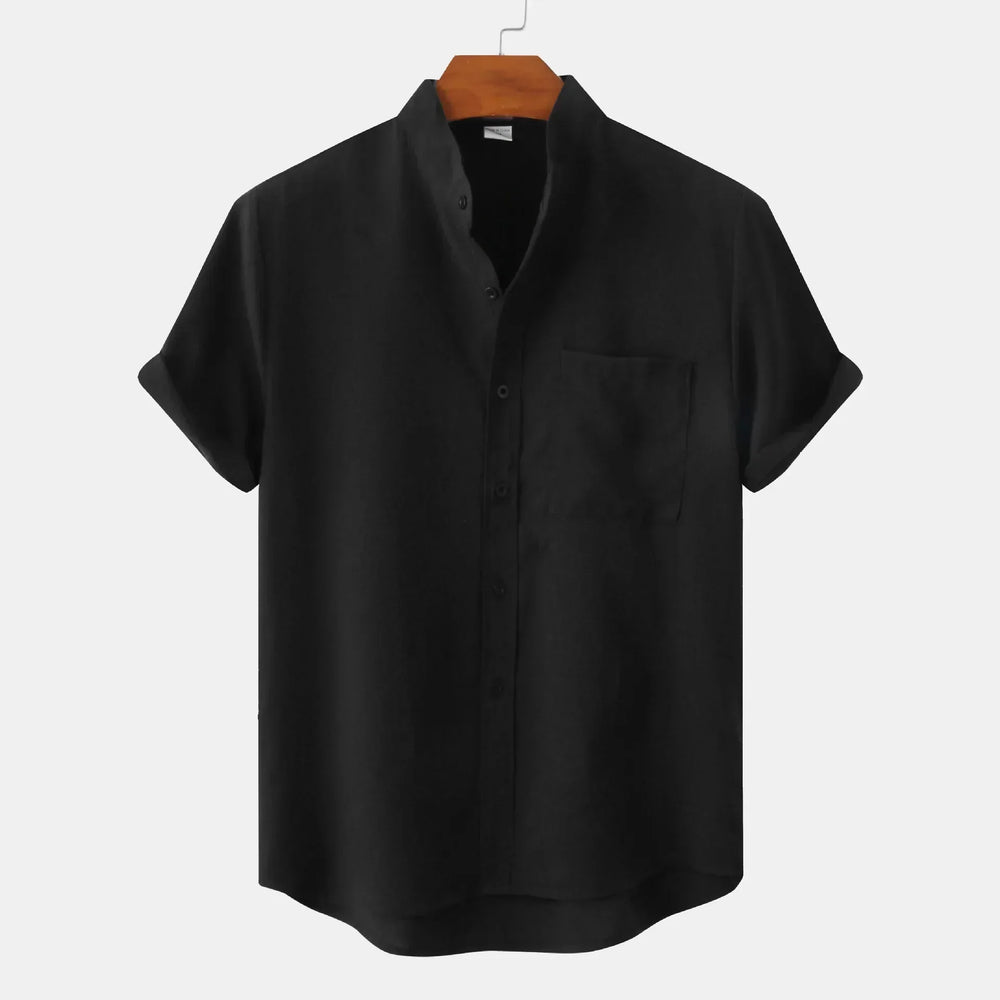 Levoire | Chemise De Loisirs En Lin De Luxe Noir