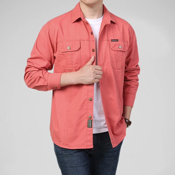 Levoire | Chemise Overshirt Décontractée Avec Plusieurs Poches Pour Hommes