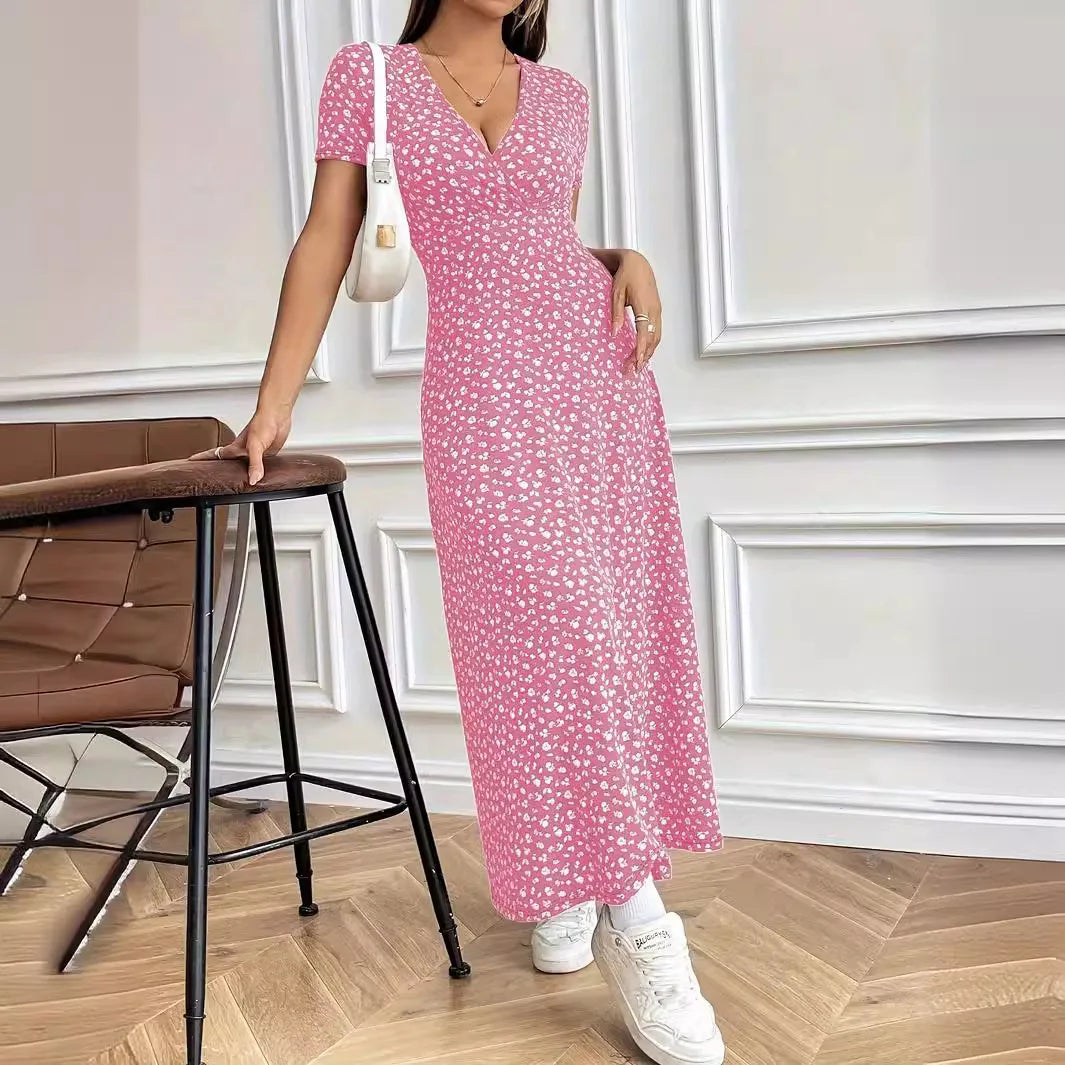 Levoire | Robe D'Été À Motif Floral Rose