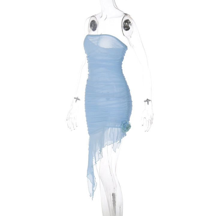 Levoire | Matériau En Filet Transparent Bodycon Mini Robe