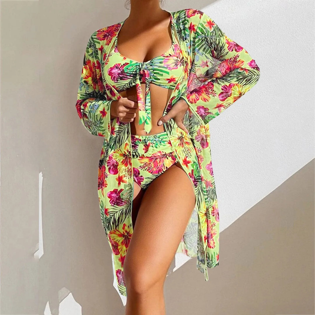 Levoire | Ensemble Tankini 3 Pièces Pour Femme Jaune