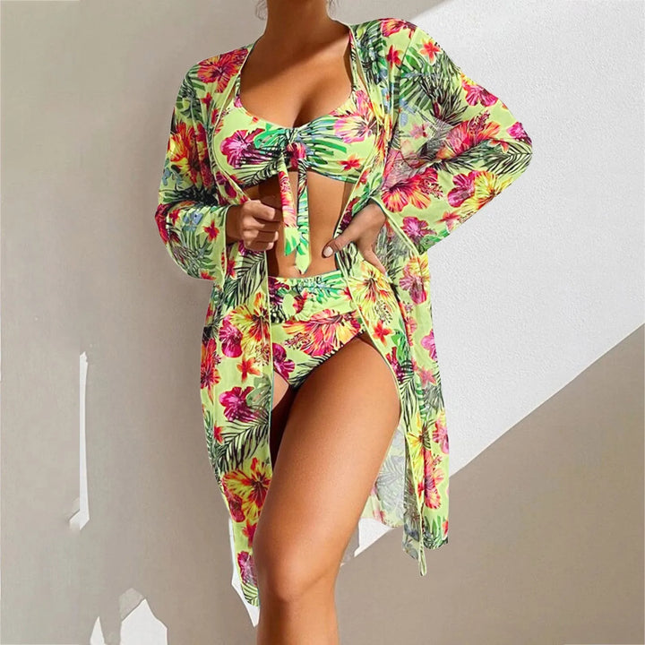 Levoire | Ensemble Tankini 3 Pièces Pour Femme Jaune