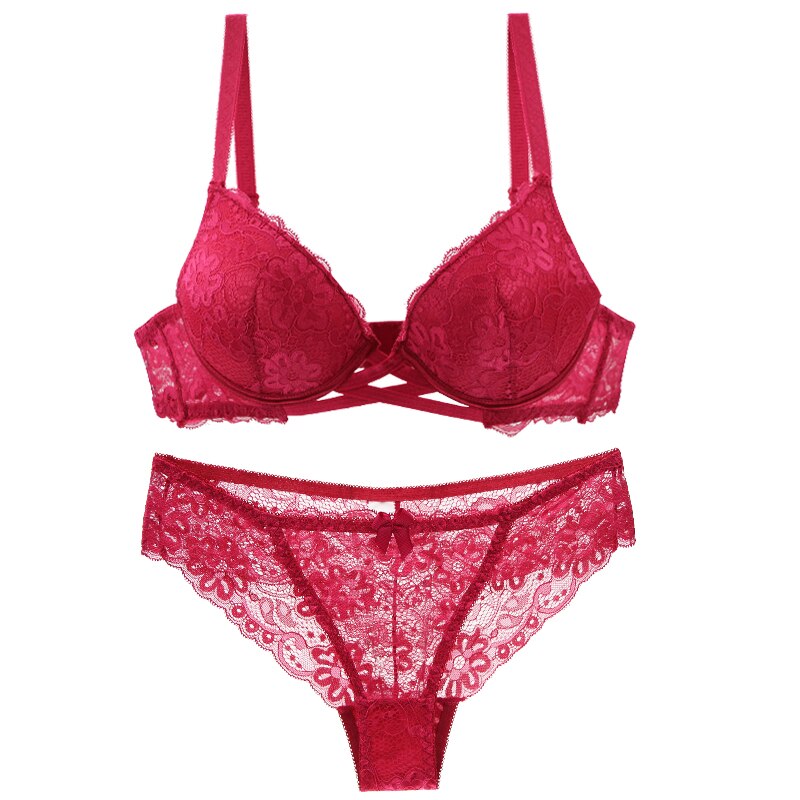 Levoire | Ensemble De Lingerie Push-Up En Dentelle Grande Taille Rot