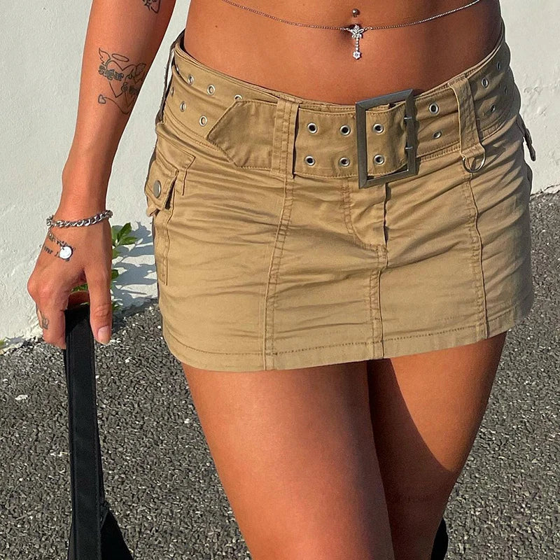 Levoire | Y2K Ceinture Taille Cargo Minirobe