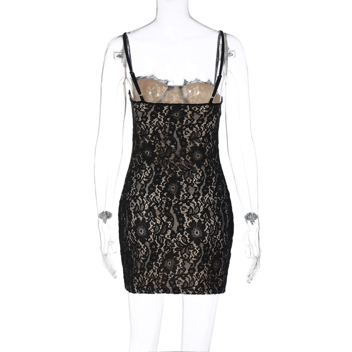 Levoire | Mini Black Dress With Spaghetti Straps
