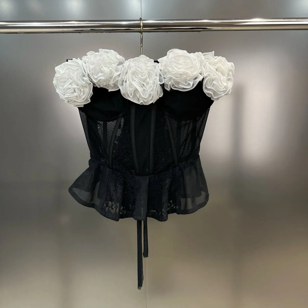 Levoire | Haut Patchwork Floral noir
