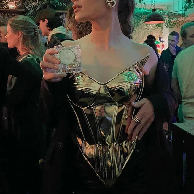 Levoire | Top Court En Corset Métallique Sans Bretelles