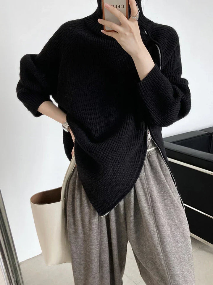 Levoire | Pull Rétro Rayé Classique Noir