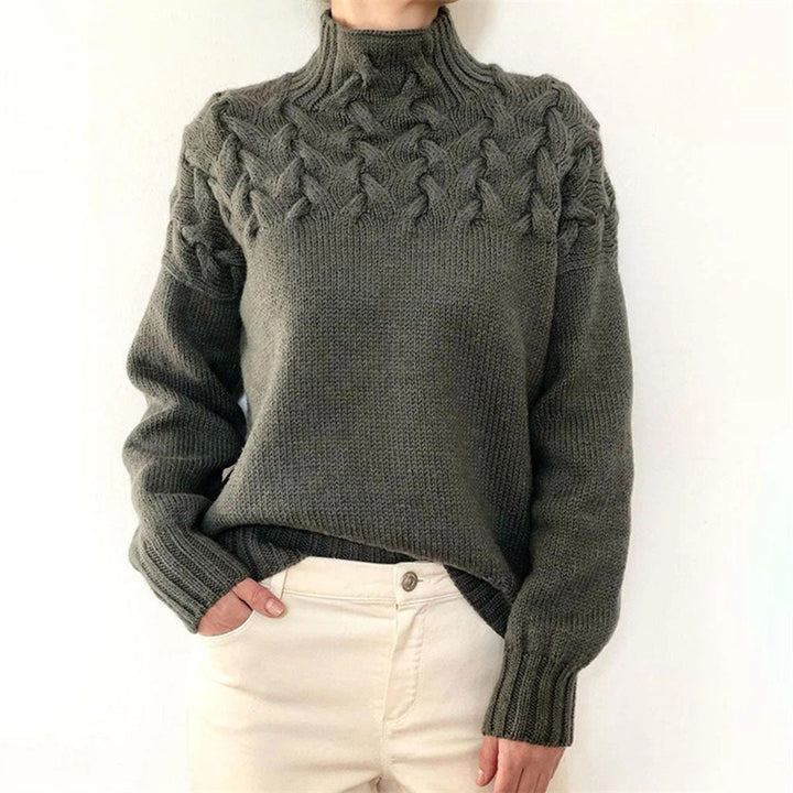Levoire | Pull À Col Roulé En Tricot Pour Femmes Gris