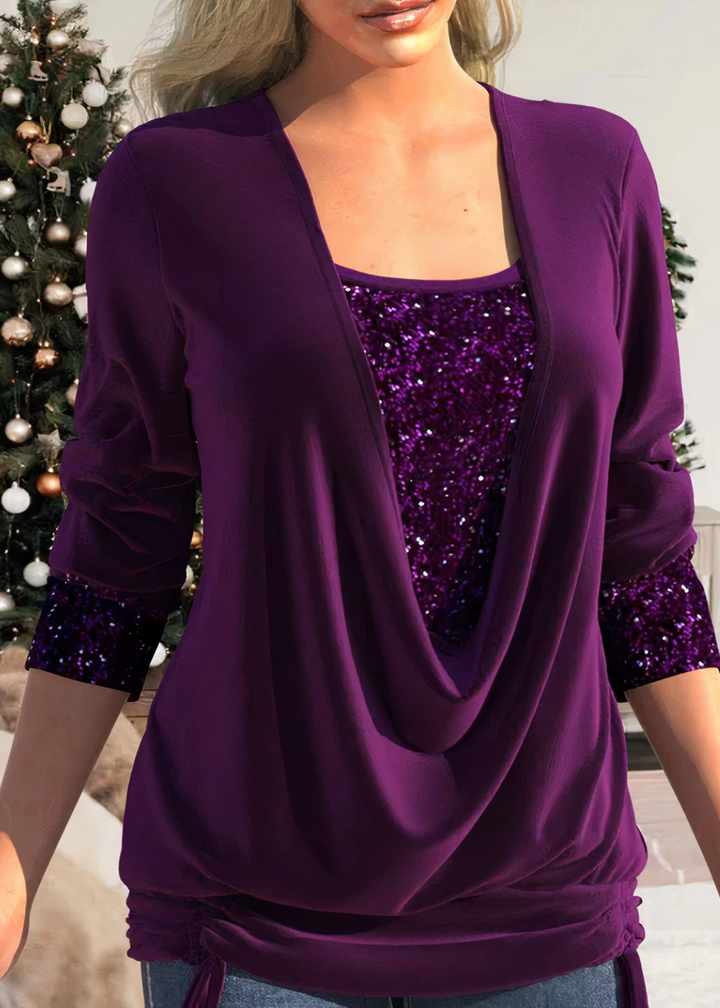 Levoire | La sophistication des blouses scintillantes Violet