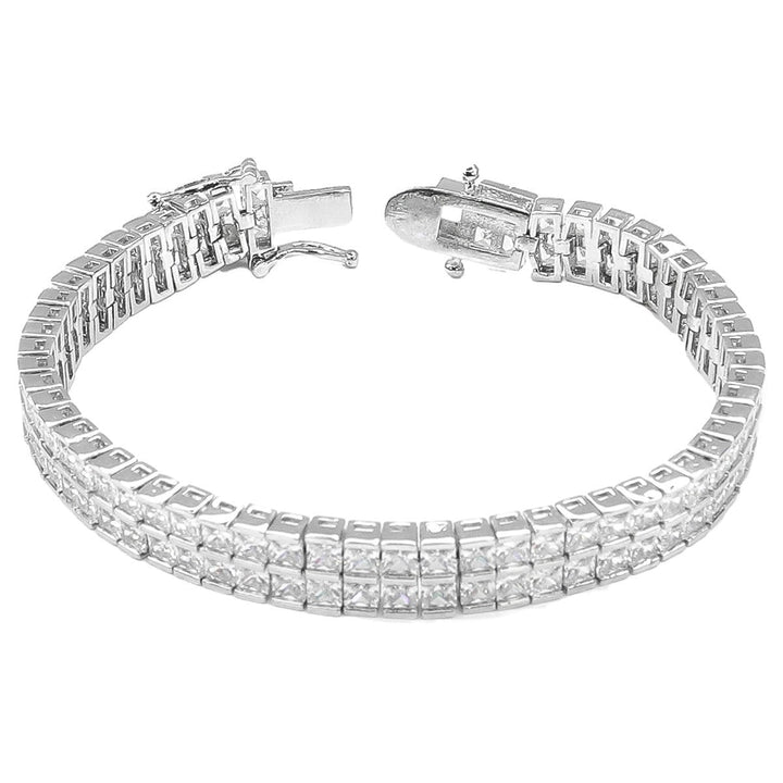 Levoire | Mathilde en zirconium plaqué rhodium orné de cristaux Scintillants - Livraison Offerte