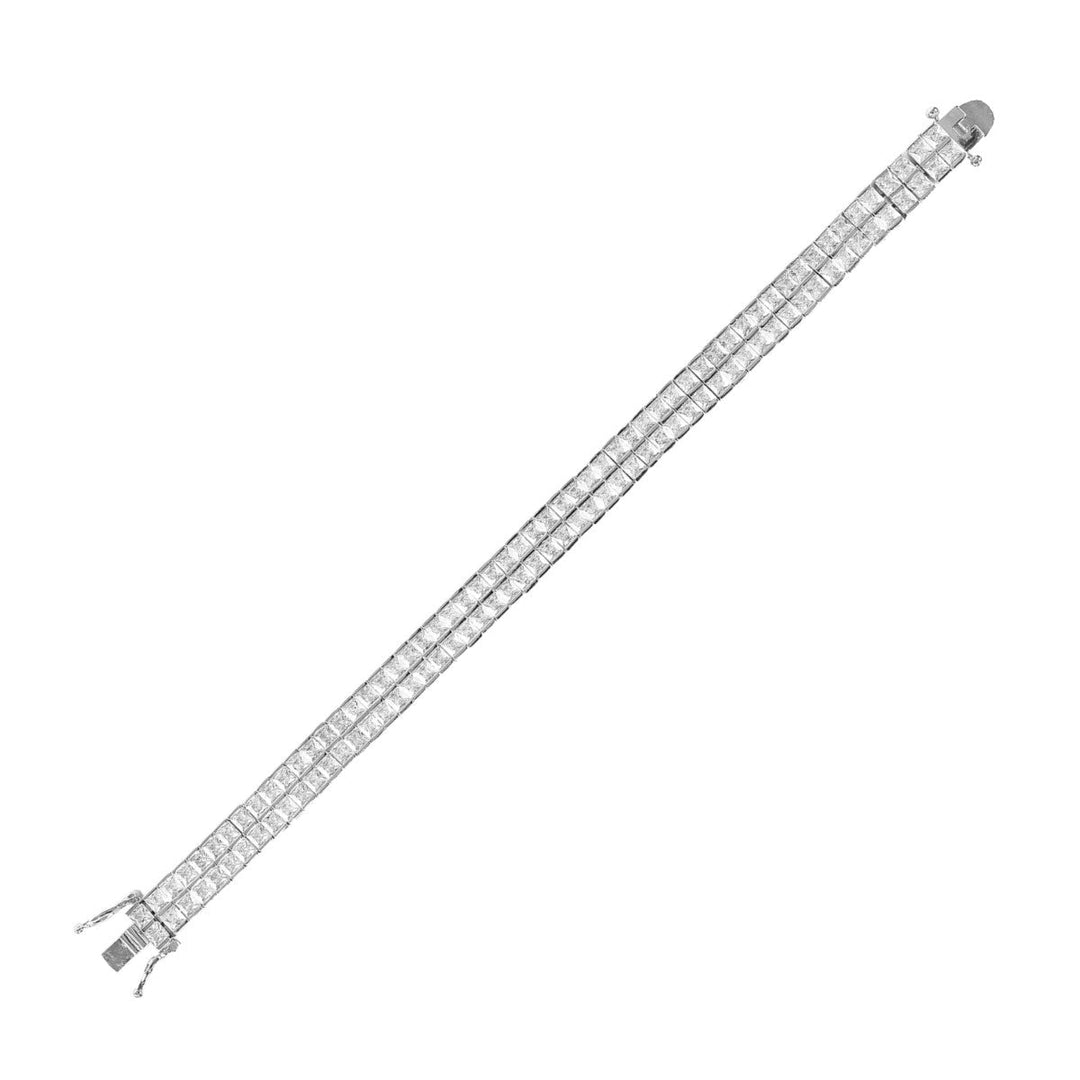 Levoire | Mathilde en zirconium plaqué rhodium orné de cristaux Scintillants - Livraison Offerte