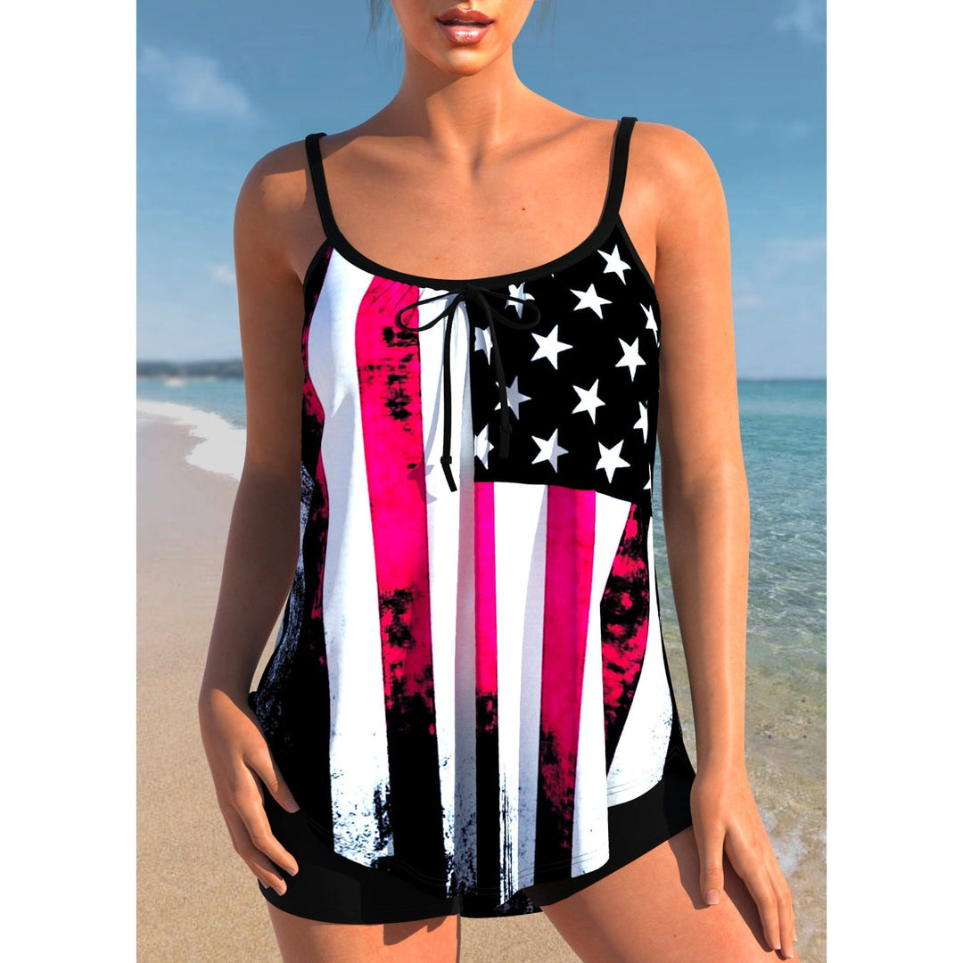 Levoire | Maillot De Bain À Pois Avec Design Classique Noir rouge