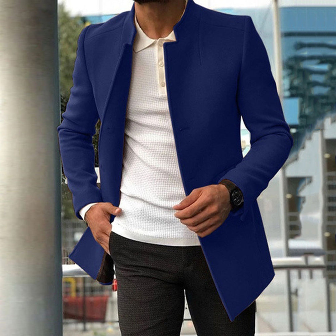 Levoire | Veste Mélange Laine Élégante Bleu
