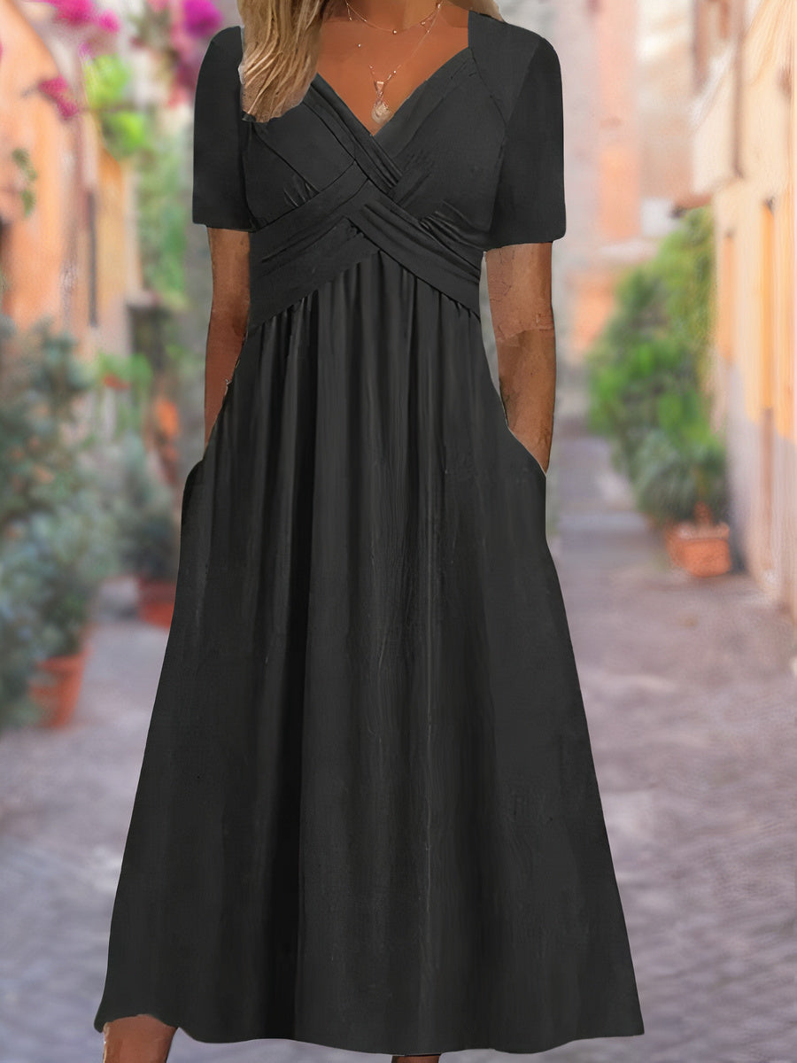 Levoire | Robe D'Ete Elegante Flatteuse Et Respirante Femmes Noir
