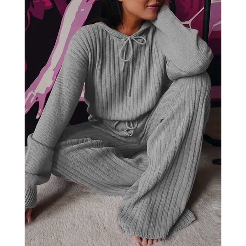Levoire | Femme Sweat à capuche long à manches relaxé robe Gris