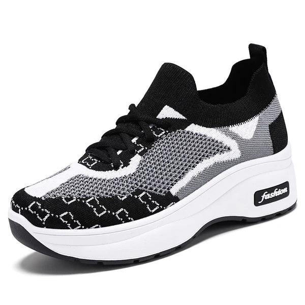 Levoire | Chaussettes Tricotées Sneaker Épaisses Semelle Ergonomique Pour Femmes Noir