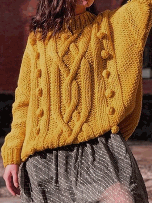 Levoire | Pull À Col Roulé Minimaliste Et Cosy Jaune