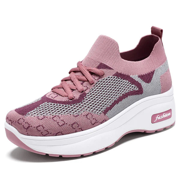 Levoire | Chaussettes Tricotées Sneaker Épaisses Semelle Ergonomique Pour Femmes Rosa