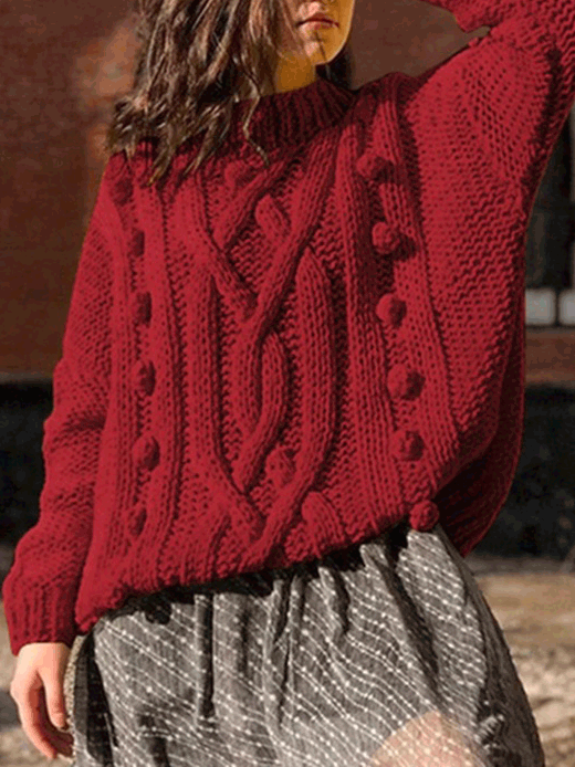 Levoire | Pull À Col Roulé Minimaliste Et Cosy Rouge