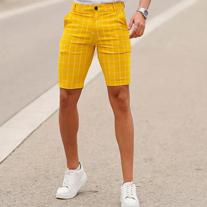 Levoire | Pantalon Court À Motifs Jaune